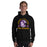 Man wearing a Jersey Village High School Falcons Black Classic Unisex Hoodie 207