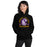 Woman wearing a Jersey Village High School Falcons Black Classic Unisex Hoodie 207