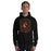 Man wearing a Jersey Village High School Falcons Black Classic Unisex Hoodie 208