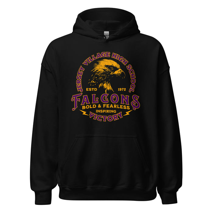 Jersey Village High School Falcons Black Classic Unisex Hoodie 209