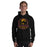 Man wearing a Jersey Village High School Falcons Black Classic Unisex Hoodie 209