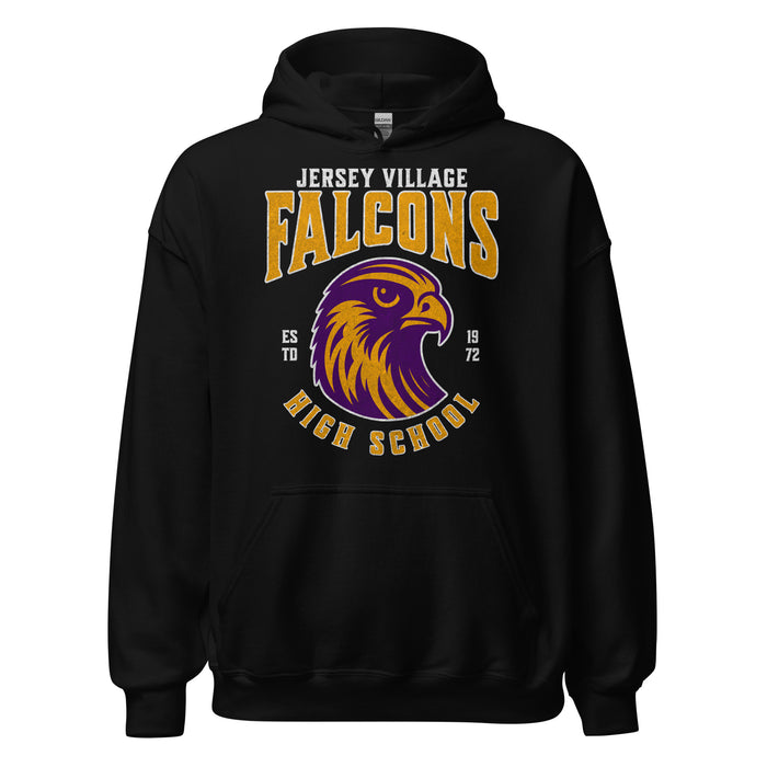 Jersey Village High School Falcons Black Classic Unisex Hoodie 212