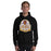 Man wearing a Jersey Village High School Falcons Black Classic Unisex Hoodie 218