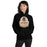 Woman wearing a Jersey Village High School Falcons Black Classic Unisex Hoodie 218