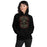 Woman wearing Caney Creek High School Panthers Black Classic Unisex Hoodie 207