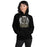 Woman wearing Conroe High School Tigers Black Classic Unisex Hoodie 202