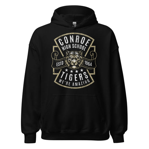 Conroe High School Tigers Black Classic Unisex Hoodie 207