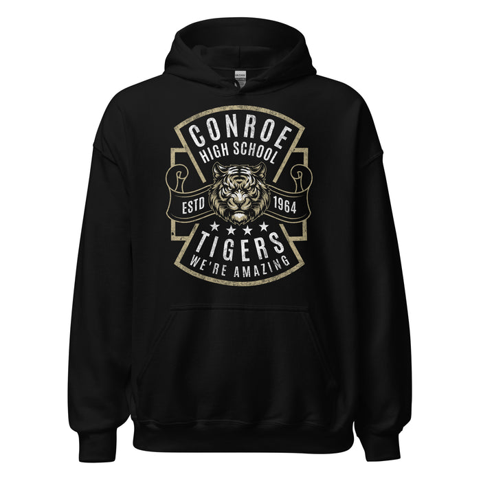 Conroe High School Tigers Black Classic Unisex Hoodie 207