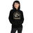 Woman wearing Conroe High School Tigers Black Classic Unisex Hoodie 208