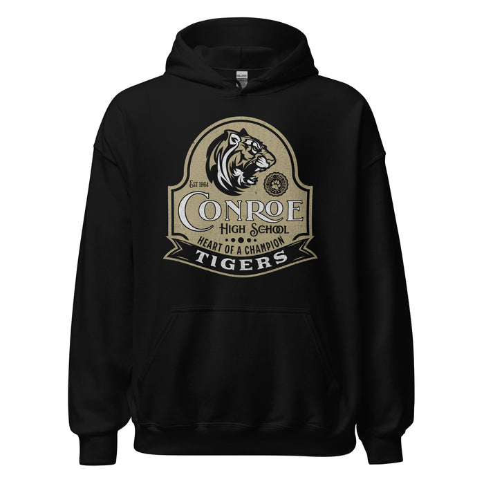 Conroe High School Tigers Black Classic Unisex Hoodie 219