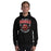 Student wearing Del Valle High School Cardinals Black Classic Unisex Hoodie 204