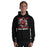 Student wearing Del Valle High School Cardinals Black Classic Unisex Hoodie 205