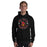 Man wearing Del Valle High School Cardinals Black Classic Unisex Hoodie 214