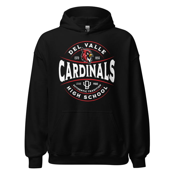 Del Valle High School Cardinals Black Classic Unisex Hoodie 218