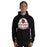 Man wearing Del Valle High School Cardinals Black Classic Unisex Hoodie 219