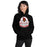 Woman wearing Del Valle High School Cardinals Black Classic Unisex Hoodie 219