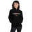 Woman wearing Del Valle High School Cardinals Black Classic Unisex Hoodie 221