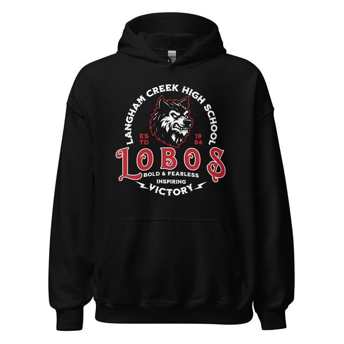 Langham Creek High School Lobos Black Classic Unisex Hoodie 206