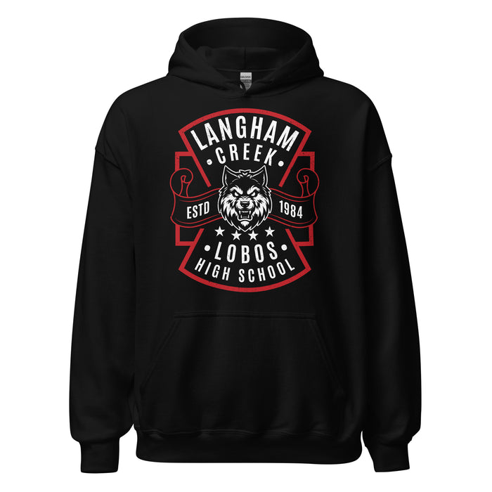 Langham Creek High School Lobos Black Classic Unisex Hoodie 207