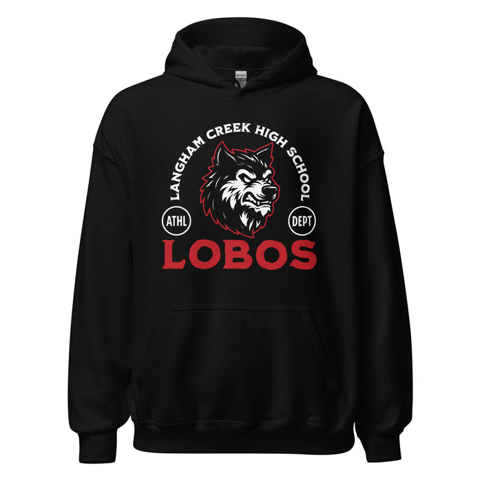 Langham Creek High School Lobos Black Classic Unisex Hoodie 208