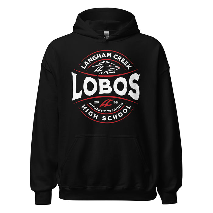 Langham Creek High School Lobos Black Classic Unisex Hoodie 218