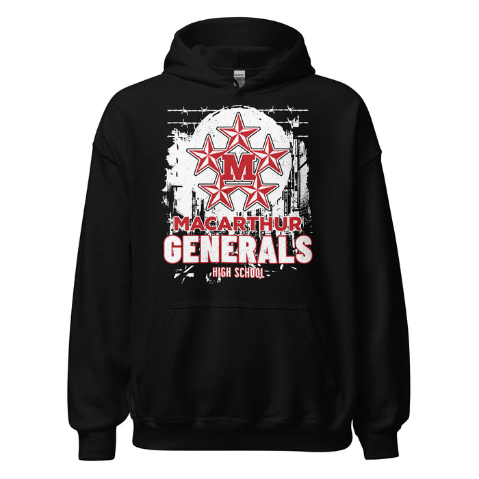 MacArthur High School Generals Black Classic Unisex Hoodie 202