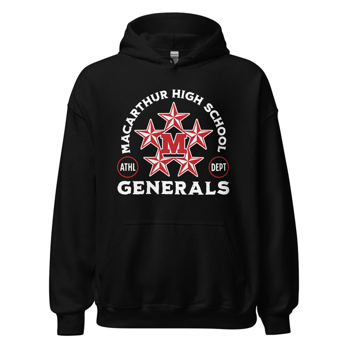 MacArthur High School Generals Black Classic Unisex Hoodie 208