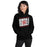 Woman wearing MacArthur High School Generals Black Classic Unisex Hoodie 223