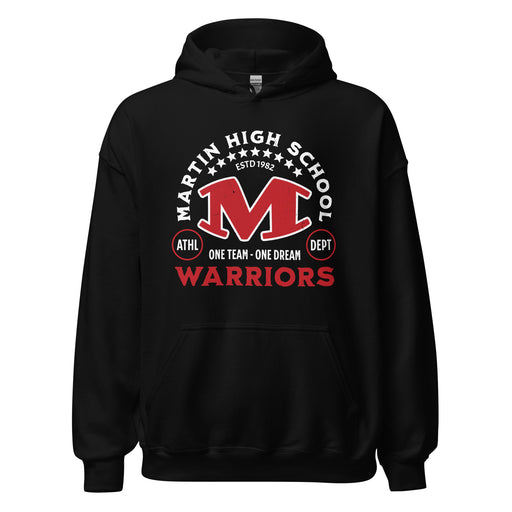 Martin High School Warriors Black Classic Unisex Hoodie 208