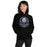 Woman wearing New Caney High School Eagles Black Classic Unisex Hoodie 206