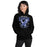 Woman wearing New Caney High School Eagles Black Classic Unisex Hoodie 213