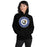 Woman wearing New Caney High School Eagles Black Classic Unisex Hoodie 216