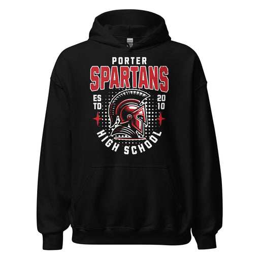 Porter High School Spartans Black Classic Unisex Hoodie 204