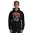 Man wearing Porter High School Spartans Black Classic Unisex Hoodie 204