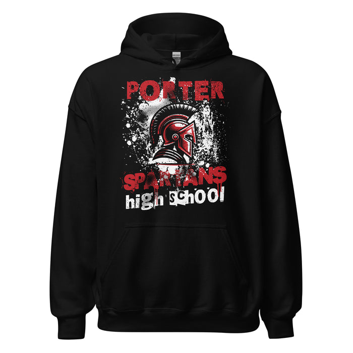 Porter High School Spartans Black Classic Unisex Hoodie 205