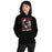 Woman wearing Porter High School Spartans Black Classic Unisex Hoodie 205