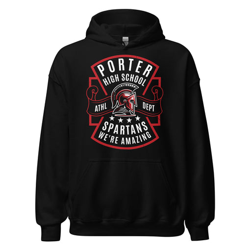 Porter High School Spartans Black Classic Unisex Hoodie 207