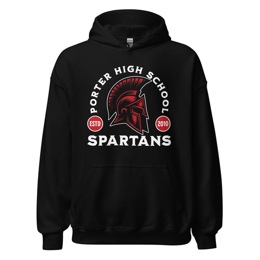 Porter High School Spartans Black Classic Unisex Hoodie 208