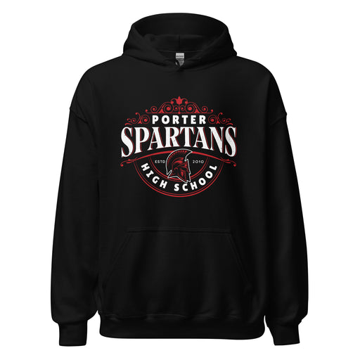 Porter High School Spartans Black Classic Unisex Hoodie 211