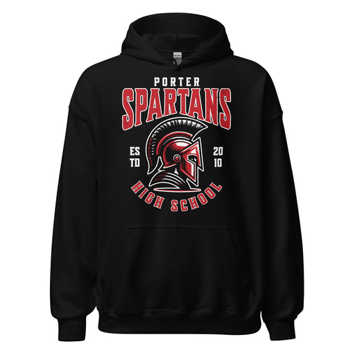 Porter High School Spartans Black Classic Unisex Hoodie 213