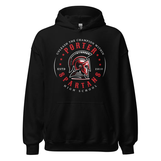 Porter High School Spartans Black Classic Unisex Hoodie 214