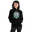 Woman wearing Reagan High School Rattlers Black Classic Unisex Hoodie 212