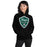 Woman wearing Reagan High School Rattlers Black Classic Unisex Hoodie 225