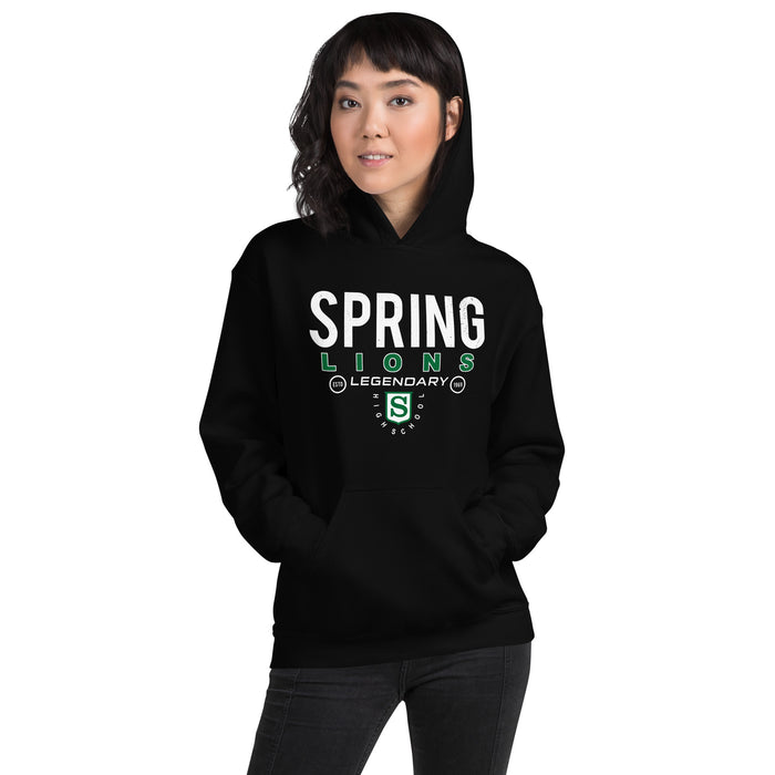 Spring High School Lions Black Classic Unisex Hoodie 003