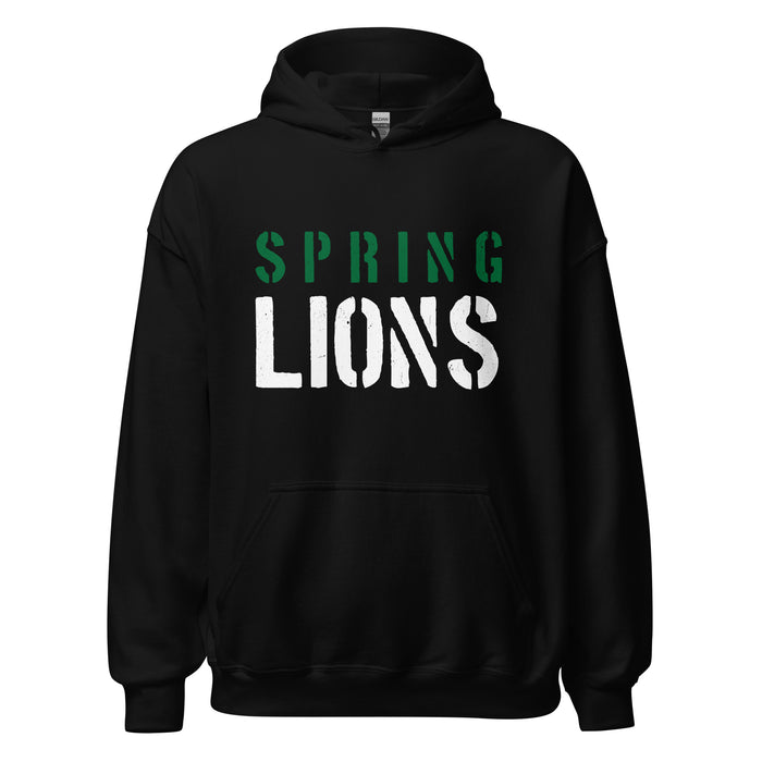 Spring High School Lions Black Classic Unisex Hoodie 017