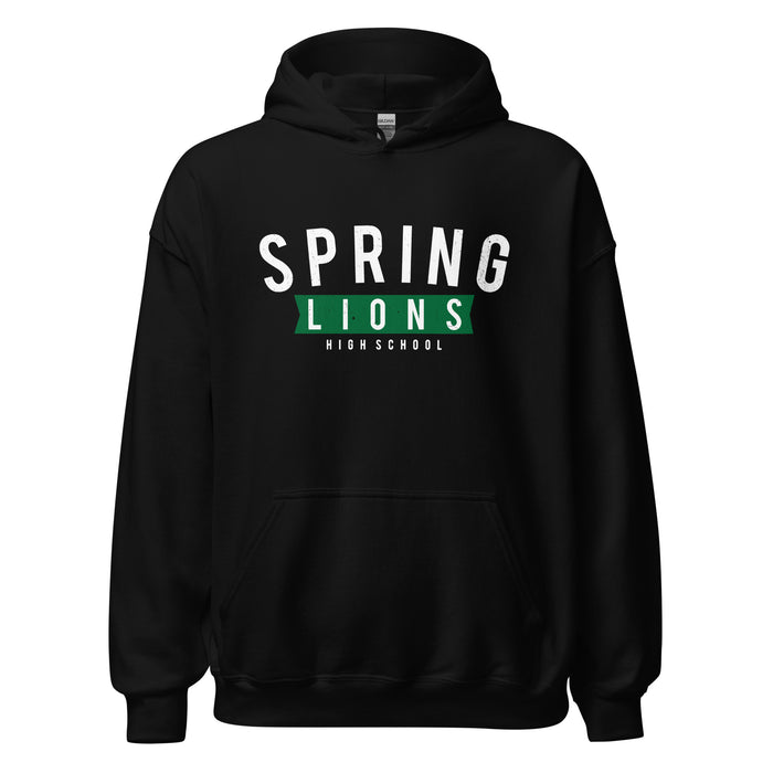 Spring High School Lions Black Classic Unisex Hoodie 021