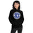 Woman wearing St. Frederick High School Warriors Black Classic Unisex Hoodie 203