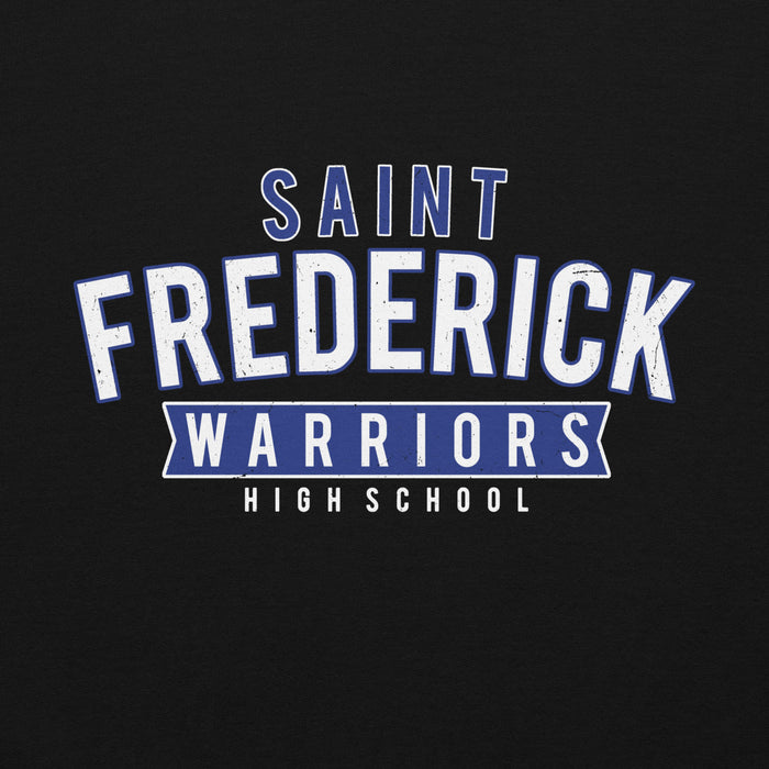 Close-up view of St. Frederick High School Warriors Black Classic Unisex Hoodie 021