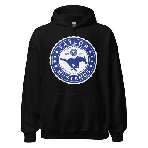 Taylor High School Mustangs Black Classic Unisex Hoodie 216