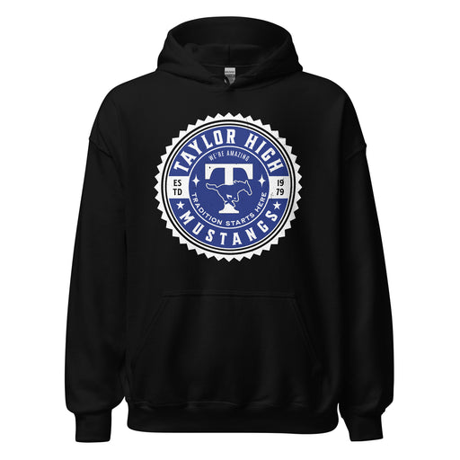 Taylor High School Mustangs Black Classic Unisex Hoodie 203